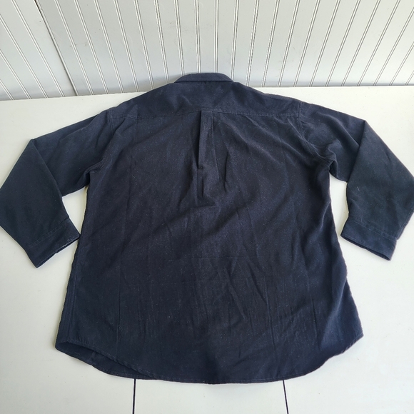 CC Cassini Collection Mens Faux Suede Shirt Button Down Single Needle Black XL - Picture 7 of 7